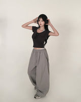 [MADE] Dump, folding nylon wide pants
