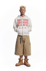 Double Knee Chino 8-Bermuda Pants - Beige