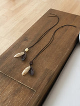 Organic mix long necklace
