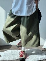 バックパッチコットンリベットバミューダ🍰💚🤎🖤4COLOR