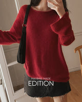[MADE] Ire boat neck wool knitwear