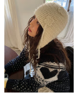 flower crochet trooper hat 