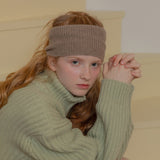 [CASHMERE 100%] カシミヤベーシックヘアバンド (BROWN)