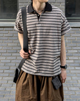 パヴェルストライプカラーショートスリーブTシャツ