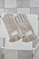 Orb frilly gloves (mute beige)