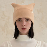 VA Label Square Beanie / Beige