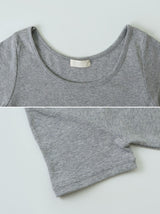 ベーシック ムード スリム Uネック Tシャツ (6color)