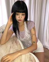 バイリングホルターネックショートスリーブTシャツ