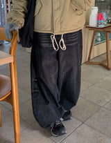 [Unisex] ケントレコアジャストバルーンワイドデニムパンツ