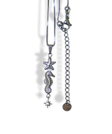 coral starfish seahorse necklace