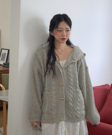 Tteokbokki hoodie cardigan