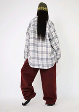 (UNISEX)ナーディーオーバーサイズチェックシャツ