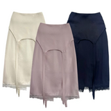 closet satin lace skirt 