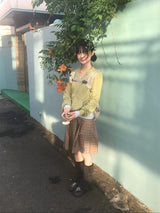 Rib Vintage Check Skirt