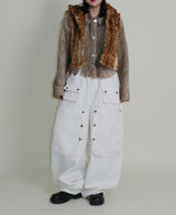 Kuro banding snap pocket wide fit washed pants