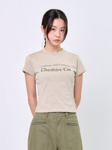 "CHASHIRE CAT" ウィメンズ T シャツ_ベージュ