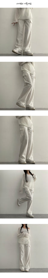 [Short, Basic, Long/S2XL] [Summer Long Pants!] May Back Banded Linen Semi Wide Cotton Cargo Pants