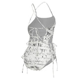 CUT & SEW ONE-PIECE SWIMWEAR [WHITE]