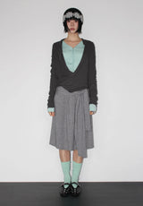 DRAPED WRAP TOP