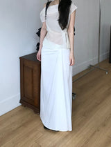 Waiby twisted long skirt (3 colors)