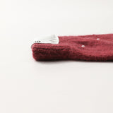 Bluesf angora wool knit gloves - Wine