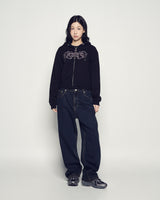 25FW テーパードフィットウォッシングデニムパンツ ブラック