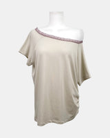 ドエンレースオフショルダー半袖Tシャツ