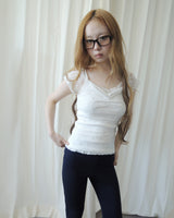 GARDEN LACE CAP SLEEVE T-SHIRT