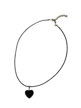 Black & heart necklace