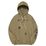 LUNA WASHING VINTAGE GRAPHIC HOODIE [LIGHT KHAKI]