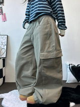 オーバービッグカーゴバルーンコットンパンツ🤎🩵2カラー