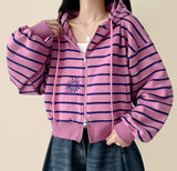 ルディーパターン刺繍ポイントダンガラ2wayフードジップアップ