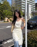 [MADE] Tep see‑through layered dress & wrap skirt set