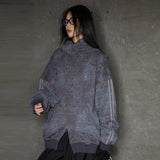 original bird rivet washed plus velvet sweater cardigan jacket