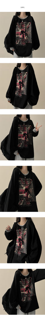 Krub Color Ribbed Cuffs Sweatshirt T-shirt