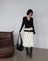 V-neck Knit Sleeveless Cardigan Set
