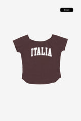 イタリアアップリケラグランTシャツ