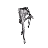 Devil Leg Keychain - Silver