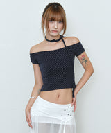 オフ ドット Tシャツ(navy)