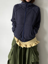 stripe zip up 