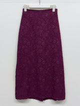 Jacquard flower long skirt