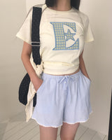 テイクチェッカードパッチショートスリーブTシャツ