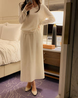 Simmon long knit skirt