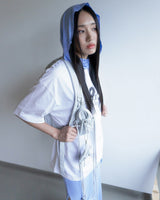 DOUBLE POCKET STRING CROSS BAG GREY