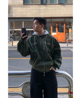 Garment Washing MA-1 Crop Flight Jumper