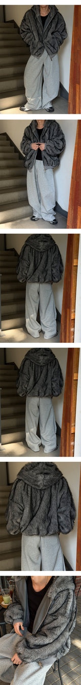 [Unisex] Fur 2way hood jumper(4color)