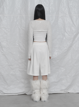 [mnem] ピュアボレロファーカーディガン (white)