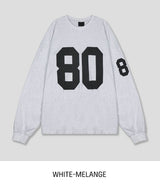 80ナンバリングプリントルーズフィットロングスリーブ