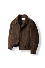 Brandt incision suede cropped jacket
