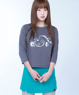 Drift flow 3/4 sleeve tee - CHARCOAL